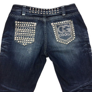 Coogi Jeans Destroyed Embellished Studded 10